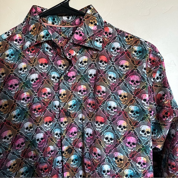 Lansky Bros Skull Shirt Clothier to the King Memphis - Picture 1 of 8